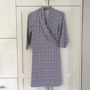 J. McLaughlin Wrap-Front 3/4 Sleeve Dress Size XS